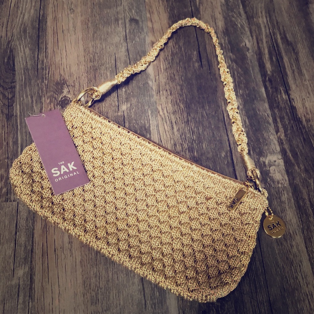 Sak gold weave bag